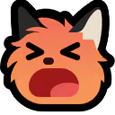 Screaming fluffy neofox